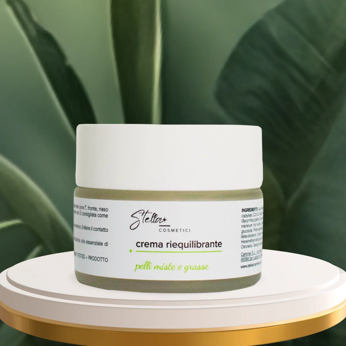 Crema riequilibrante, pelli miste e grasse. Stella Cosmetici